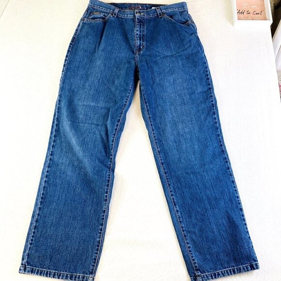 Eddie Bauer Womens 16R Straight Leg Medium Wash Jeans - Picture 2 of 14